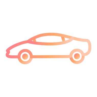 Spor araba. Web simgesi basit illüstrasyon 