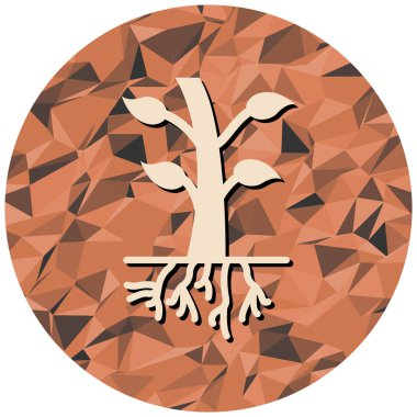 Bir ağaç simgesinin vektör illüstrasyonu