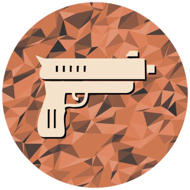 Silah. Web simgesi basit illüstrasyon