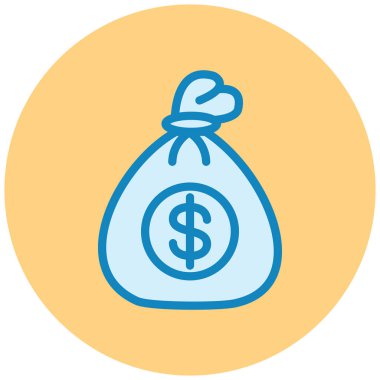 Dolar. Web simgesi basit illüstrasyon