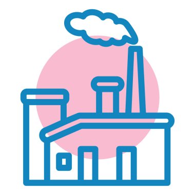 Fabrika. Web simgesi basit illüstrasyon