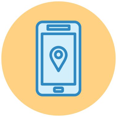 Cep telefonu. Web simgesi basit illüstrasyon