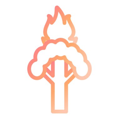 Vahşi ateş. Web simgesi basit illüstrasyon 