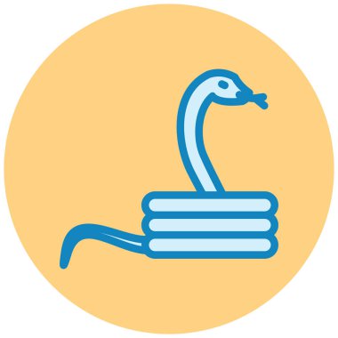 Yılan simgesi, vektör illüstrasyonu basit tasarım