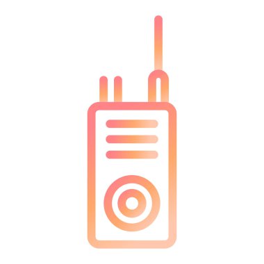 Telsiz telsizi. Web simgesi basit illüstrasyon 