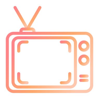 Televizyon. Web simgesi basit illüstrasyon