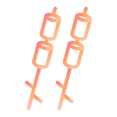 Marshmallows modern ikon vektör çizimi