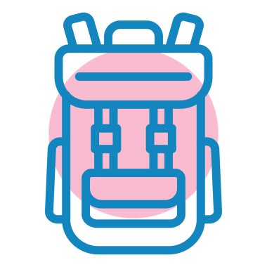 Sırt çantası. Web simgesi basit illüstrasyon