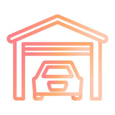 garaj simgesi vektör illüstrasyonu