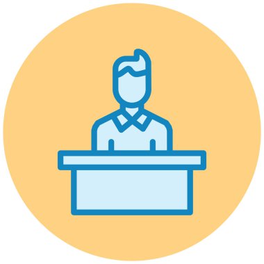 İş adamı. Web simgesi basit illüstrasyon