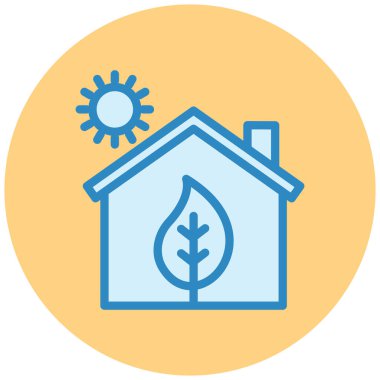 Ev. Web simgesi basit illüstrasyon