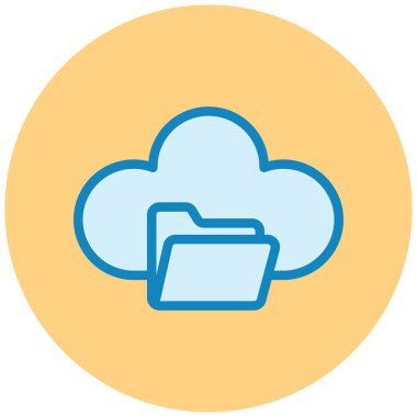 Bulut. Web simgesi basit illüstrasyon