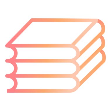  Kitap yığını. Web simgesi basit illüstrasyon 