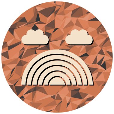 Gökkuşağı. Web simgesi basit tasarım