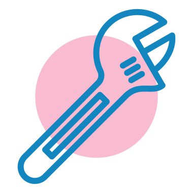 İngiliz anahtarı. Web simgesi basit illüstrasyon