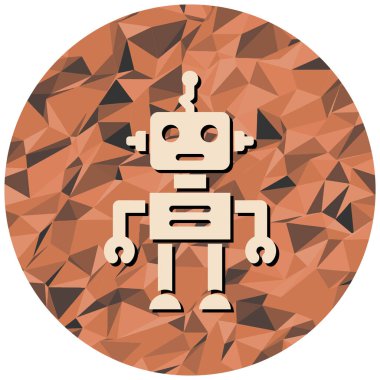 Robot simgesi. Web için uzaylı vektör simgelerinin düz çizimi
