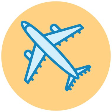 Uçak. Web simgesi basit illüstrasyon