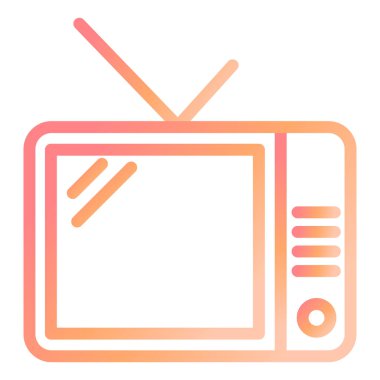 Televizyon. Web simgesi basit illüstrasyon