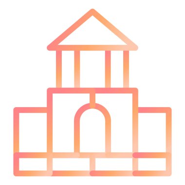 Bina. Web simgesi basit illüstrasyon