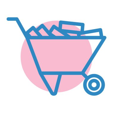 Alışveriş arabası ikon vektör illüstrasyonu