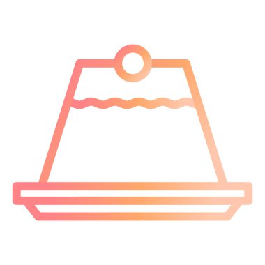 Puding modern ikon vektör çizimi 