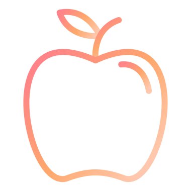 Elma. Web simgesi basit illüstrasyon