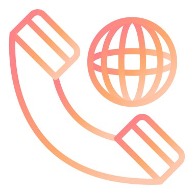 Uluslararası Çağrı Modern ikon vektör illüstrasyonu 