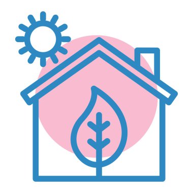 Ev. Web simgesi basit illüstrasyon