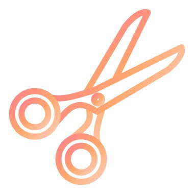 Makas simgesi. Düz dizayn. vektör illüstrasyonu.