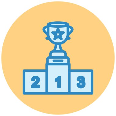 Kupa. Web simgesi basit illüstrasyon