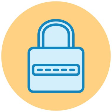 Kilit. Web simgesi basit illüstrasyon