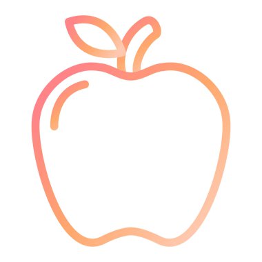 Elma. Web simgesi basit illüstrasyon