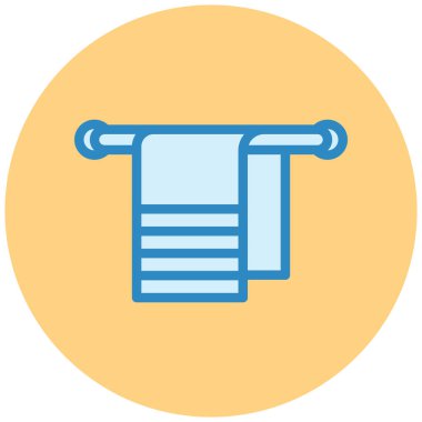 Havlu. Web simgesi basit illüstrasyon