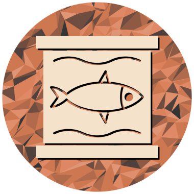 Balık. Web simgesi basit tasarım