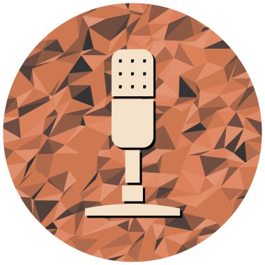 Mikrofon. Web simgesi basit illüstrasyon