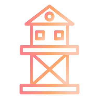 Kule vektör çizgisi simgesini izle