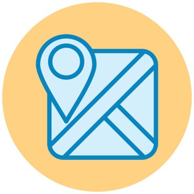 Harita iğnesi. Basit resimleme