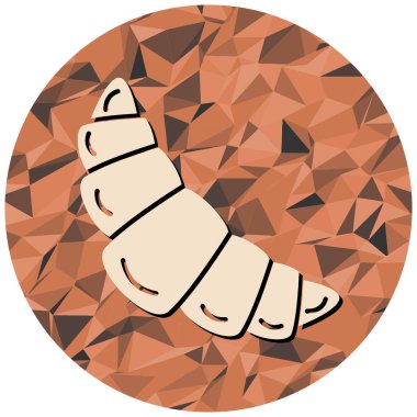 Çizgi film kruvasanının vektör çizimi