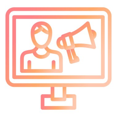 Haberler. Web simgesi basit illüstrasyon