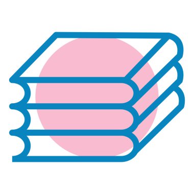 Kitaplar. Web simgesi basit illüstrasyon