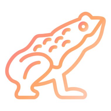 Kurbağa. Web simgesi basit illüstrasyon 