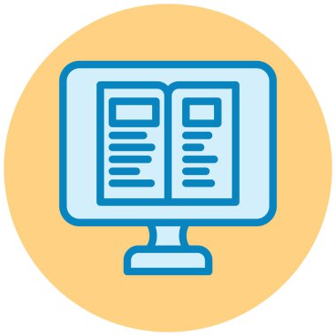 Kitap. Web simgesi basit illüstrasyon