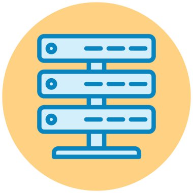 veritabanı. Web simgesi basit illüstrasyon