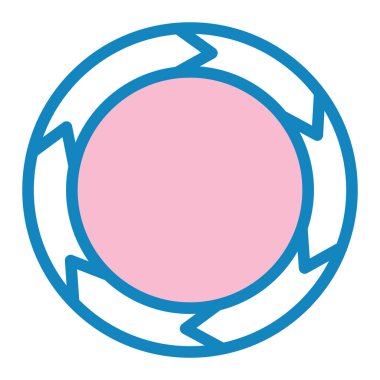 Döndürme. Web simgesi basit illüstrasyon