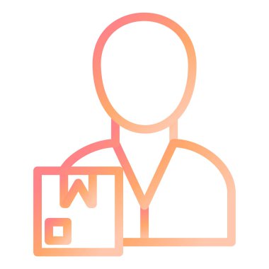 Teslimat. Web simgesi basit illüstrasyon