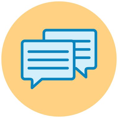 Konuş. Web simgesi basit illüstrasyon