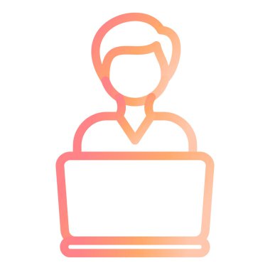 Casus modern simge vektör illüstrasyonunun izlenmesi 