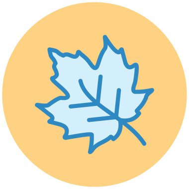 Akçaağaç yaprağı simge vektör çizim