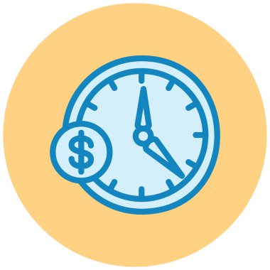 Saat. Web simgesi basit illüstrasyon