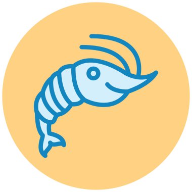 deniz ürünleri vektör resimleme simgesi